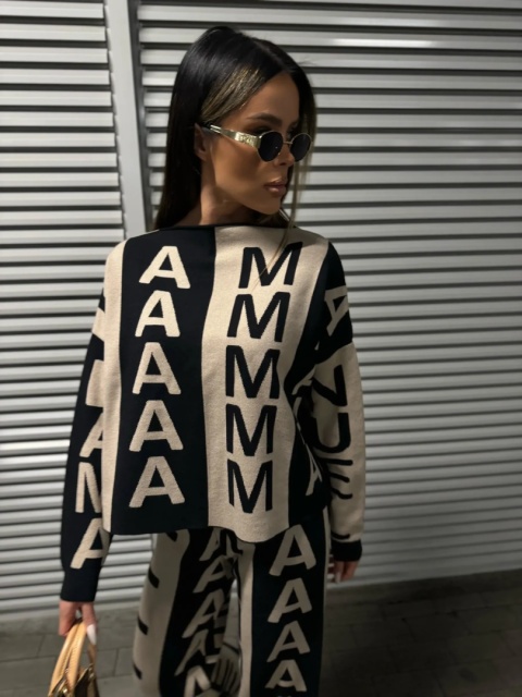 Komplet sweterkowy HARMONY czarny La Manuel