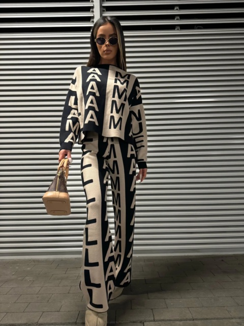 Komplet sweterkowy HARMONY czarny La Manuel