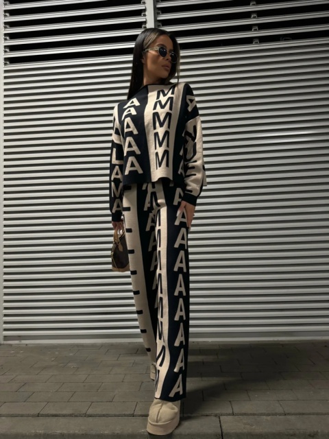 Komplet sweterkowy HARMONY czarny La Manuel