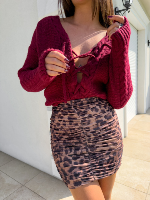 Sweter SUNNY AUTUMN bordo By Me