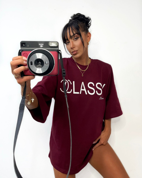 T-shirt oversize CLASSY bordo La Milla