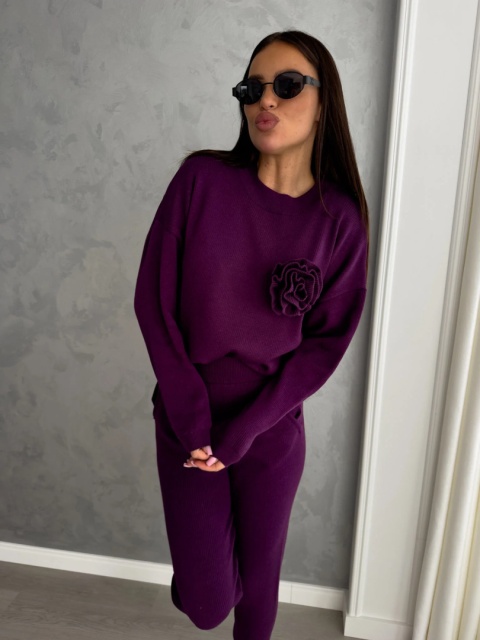 Komplet DELANI LONG śliwka By Me