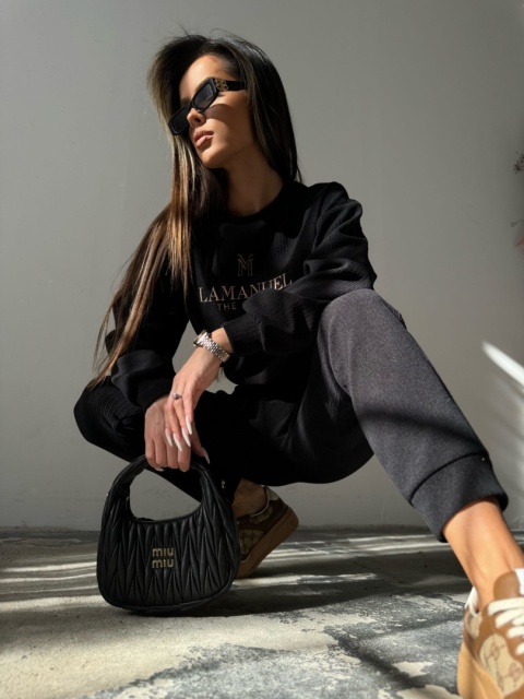 Komplet HALFWAY czarny La Manuel