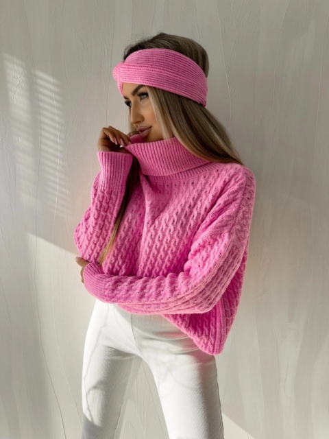 Sweter golf INKO – barbie róż By Me