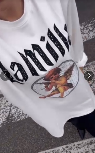 T-Shirt z długim rękawem longsleeve aniołek ANGEL biały La Milla