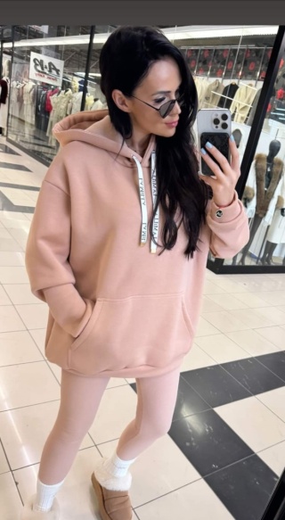 Bluza kangurka z kapturem camel La Milla