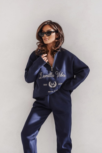 Komplet dresowy bluza i spodnie VIBES granatowy LaMilla