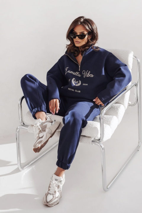 Komplet dresowy bluza i spodnie VIBES granatowy LaMilla