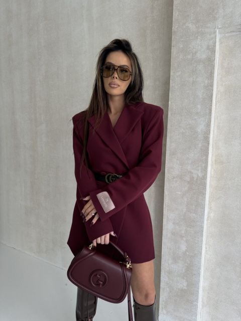 Marynarka sukienka NOVA bordo La Manuel