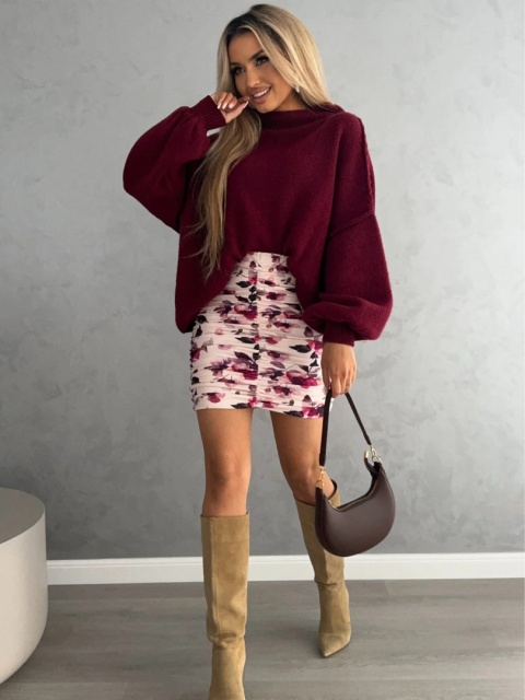 Sweter golf BRENDA – bordo By Me