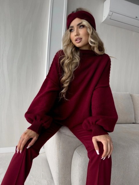 Sweter golf BRENDA – bordo By Me