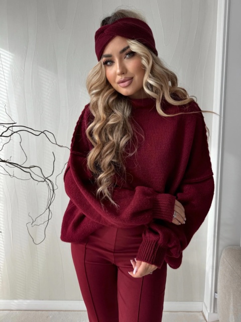 Sweter golf BRENDA – bordo By Me