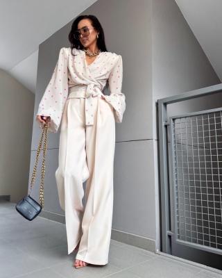 Bluzka w serduszka kremowa La Milla