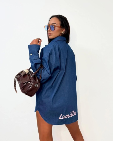 Koszula jeansowa granatowa La Milla