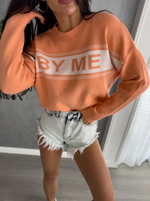 Sweter CR By Me – pomarańczowy By Me