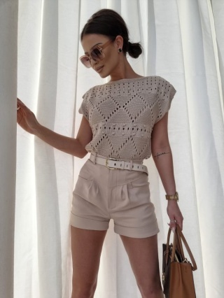 Ażurowy sweterek IRINA mokka - BY ME