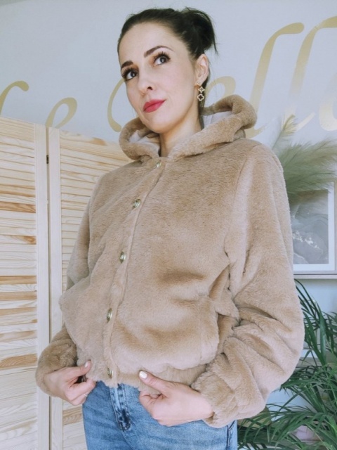 Kurtka futerko TEDDY karmel - BY ME