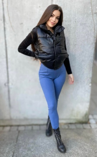 Legginsy push up prążek kobalt BY MIELCZARKOWSKI