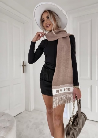 Szal z domieszką kaszmiru mokka - BY ME