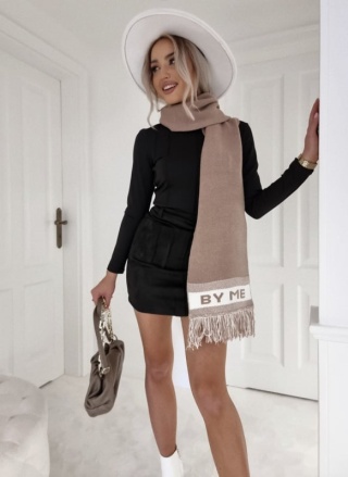 Szal z domieszką kaszmiru mokka - BY ME