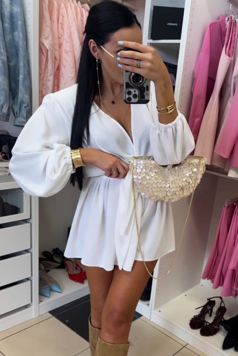 Kombinezon z wiskozy biały- LA MILLA