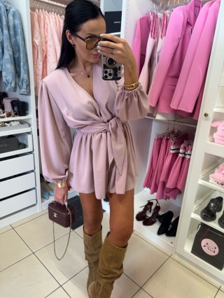 Kombinezon z wiskozy brudny róż- LA MILLA