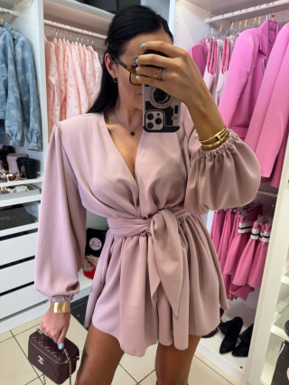 Kombinezon z wiskozy brudny róż- LA MILLA