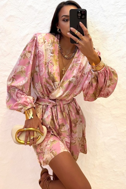 Kombinezon z wiskozy puder - LA MILLA