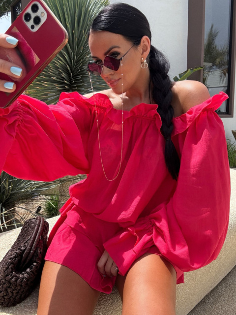 Komplet hiszpanka i spódnica czerwona La Milla