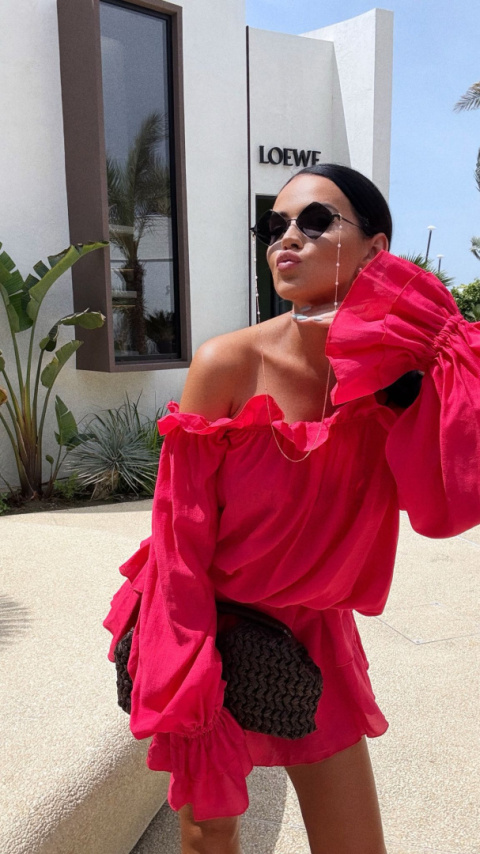 Komplet hiszpanka i spódnica czerwona La Milla