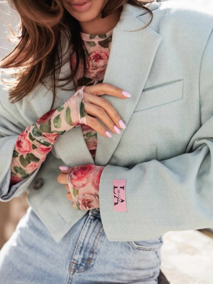 Krótka marynarka oversize szara La Milla