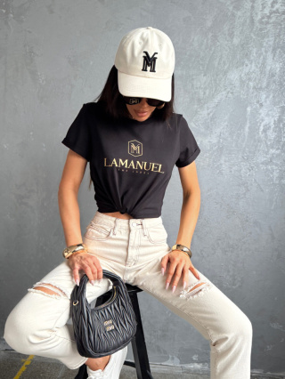 T-shirt STYLER czarny La Manuel