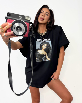 T-shirt GIRL BOSS czarny La Milla