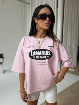 T-shirt SUPREME róż La Manuel