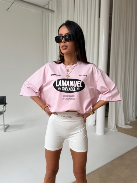 T-shirt SUPREME róż La Manuel