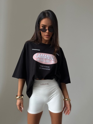 T-shirt SUPREME czarny La Manuel