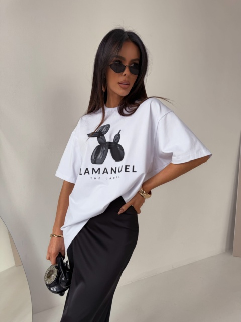 T-shirt TEDDY biały La Manuel