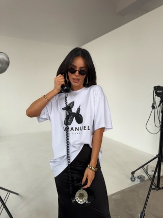 T-shirt TEDDY biały La Manuel