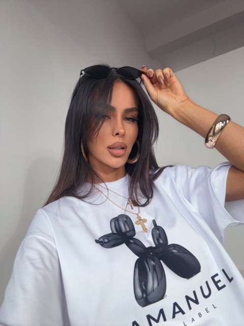 T-shirt TEDDY biały La Manuel