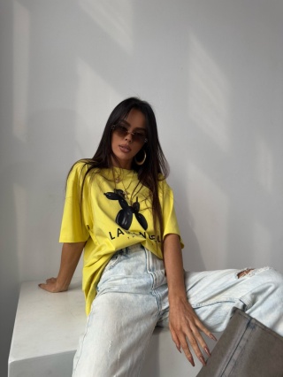 T-shirt TEDDY żółty La Manuel