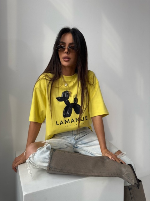 T-shirt TEDDY żółty La Manuel