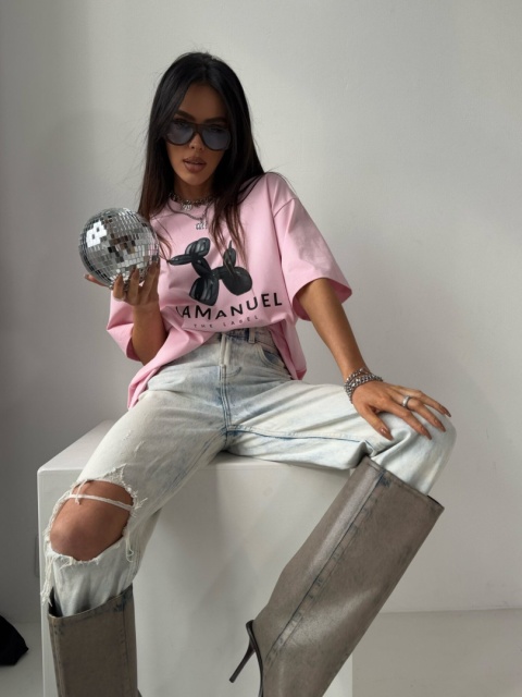 T-shirt TEDDY róż La Manuel