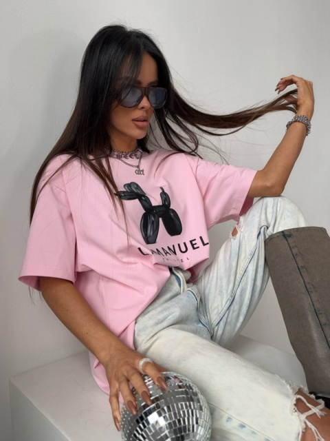 T-shirt TEDDY róż La Manuel