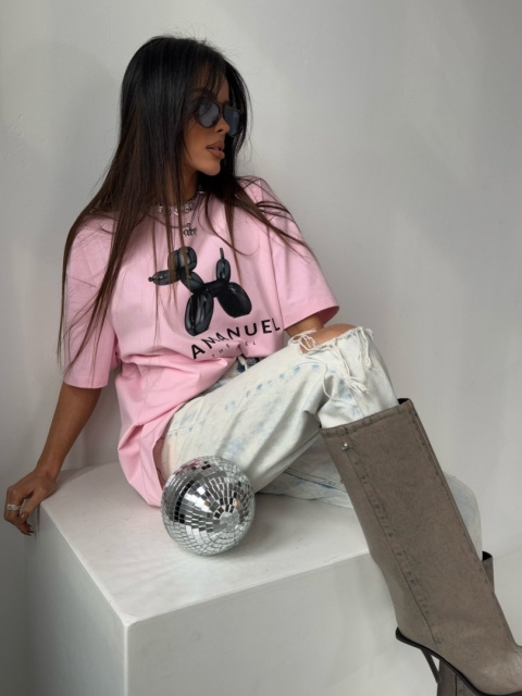 T-shirt TEDDY róż La Manuel