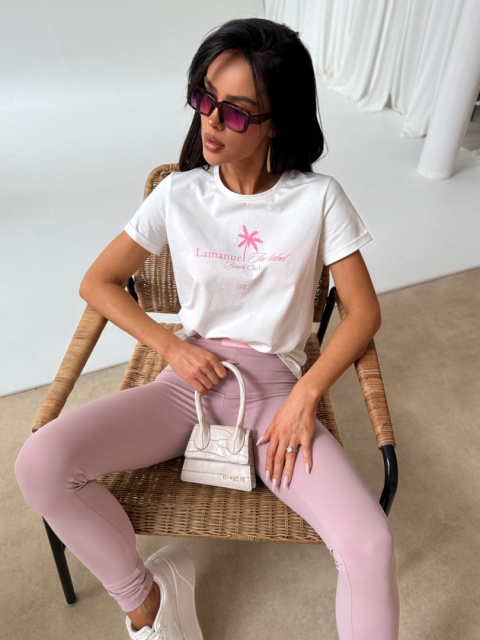 Tshirt MALIBU ecru/róż La Manuel