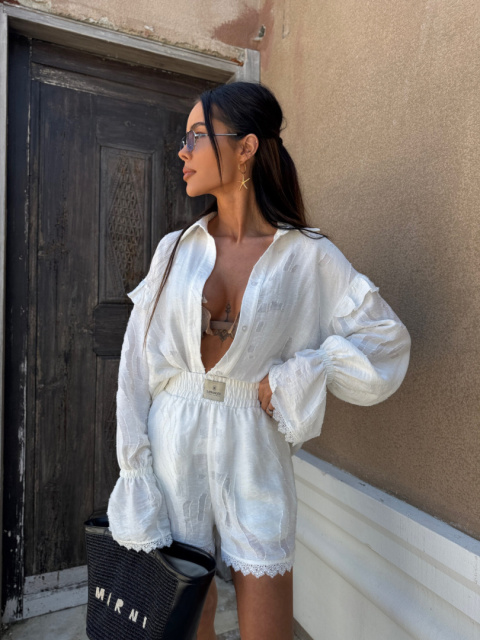 Komplet koszula i spodenki COAST ecru La Manuel