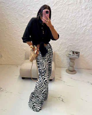 Lniana koszula oversize czarna La Milla