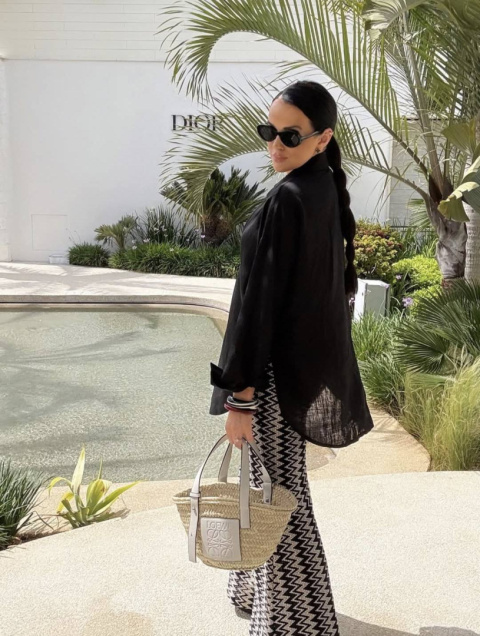 Lniana koszula oversize czarna La Milla