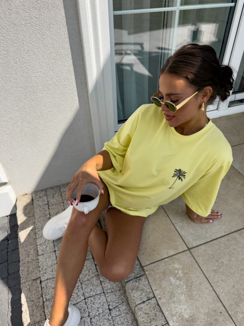 T-shirt PALMS cytrynowy By Me
