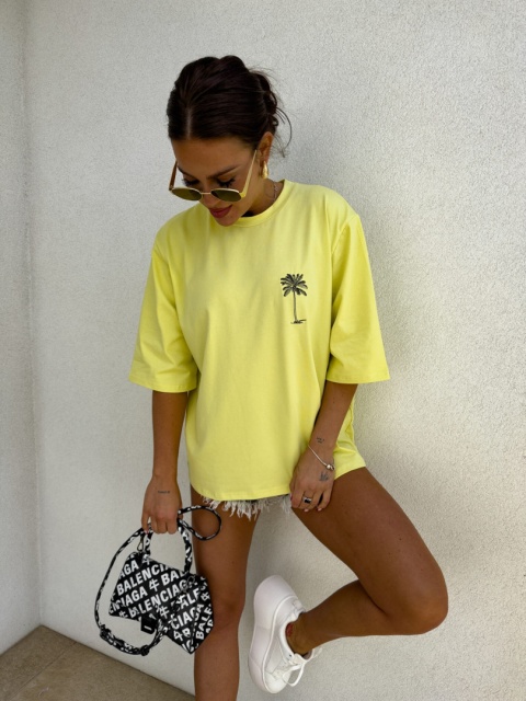 T-shirt PALMS cytrynowy By Me